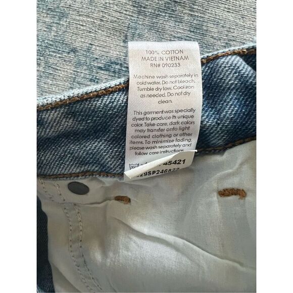 PacSun Light Blue Distressed High Rise Festival Denim Shorts 23" - Picture 4 of 7